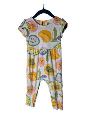 Tea Collection Baby Tropical Fruit Print Romper Size 12-18 Months